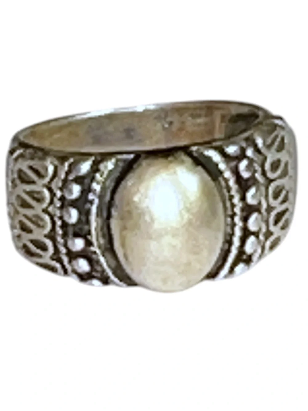 Sterling Silver Bali Style Band Ring Size 6